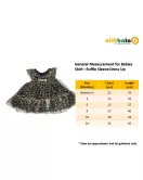 Baby Ruffle Tulle Sleeve Dress Up Dress - Black and Gold Colour