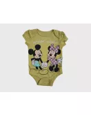 Baby Bodysuit Starter Set, Yellow, Purple , Fashion Mickey & Minnie Mouse Print