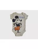 Baby Bodysuit Starter Set, Cream, Light Brown , Fashion Mickey Mouse Print