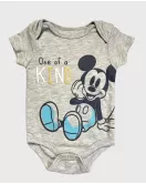 Baby Bodysuit Starter Set, Light Green, Light Grey, Fashion Mickey Mouse Print