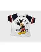 Baby Bodysuit Starter Set, Dark Blue, White, Red, Fashion Mickey Mouse Print