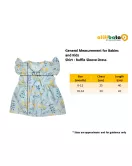 Baby Ruffle Sleeve Dress - Baby Blue Colour, Fashion Flower Print