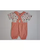 Baby Overalls/Dungarees Set, Peach, White - Minnie Mouse