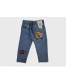 Baby Jeans - Stretch Denim, Elasticated Waist, Light Blue, Cocomelon Print & Embroidery