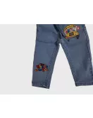 Baby Jeans - Stretch Denim, Elasticated Waist, Light Blue, Cocomelon Print & Embroidery