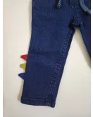 Baby Jeans - Stretch Denim, Elasticated Waist, Dark Blue