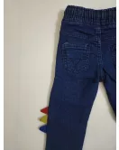 Baby Jeans - Stretch Denim, Elasticated Waist, Dark Blue