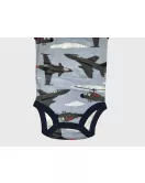 Baby Romper Sleeveless, Wild Blue Yonder, Fashion Aircraft Print