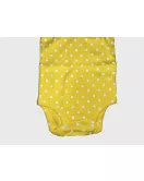 Baby Romper Ruffle Sleeveless, Unmellow Yellow, Fashion Dotted Print