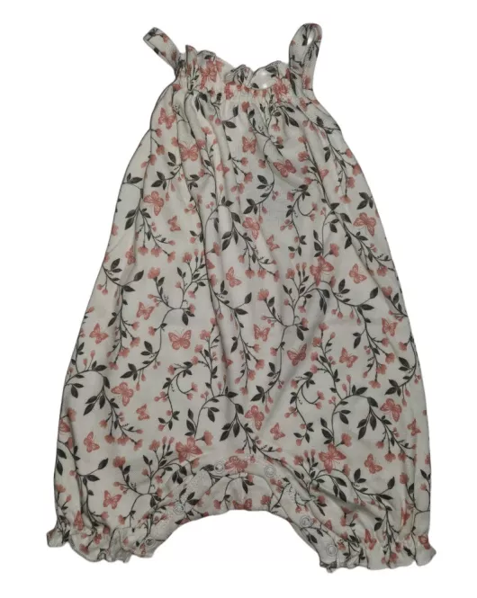 Baby Romper Sleeveless, Floral White Colour, Fashion Flower Print