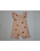 Baby Romper Ruffle Sleeveless, Light Orange