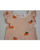 Baby Romper Ruffle Sleeveless, Light Orange