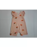 Baby Romper Ruffle Sleeveless, Light Orange