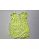 Baby Romper Ruffle Sleeve Button-up , White Colour Dotted,Green, Cartoon Embroidery