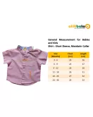 Baby Short Sleeve , Mandarin Collar - Pink