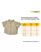 Baby Short Sleeve , Mandarin Collar - Cream