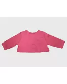 Baby Long Sleeve Crop Top Cardigan, Pink Colour