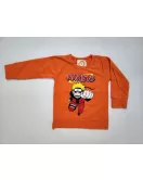 Long Sleeve Pyjama Set - Orange,Grey Colour with Fashion Naruto Print