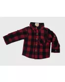 Baby Long Sleeve Shirt - Red & Black