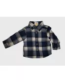 Baby Long Sleeve Shirt - Blue & Grey