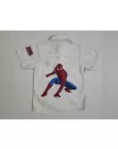 Short Sleeve with Spiderman Embroidery - White