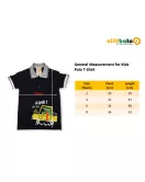 Short Sleeve , Polo T-Shirt , Black Colour, Fashion Car Print