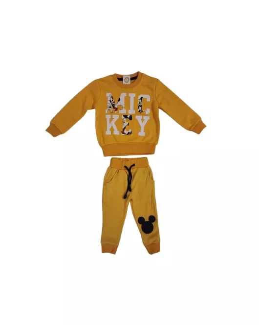 Sweater Suit- Yellow, Fashion Mickey Mouse Print