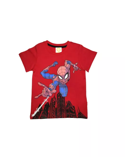 Round Neck T-Shirt , Red Colour, Fashion Spiderman Print