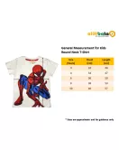 Round Neck T-Shirt , White Colour, Fashion Spiderman Print