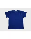 Round Neck T-Shirt , Azure Blue, Fashion Gadget Print