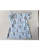 Ruffle Sleeve Dress - Light Blue-Girl