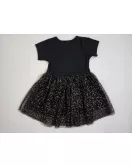 Short Sleeve Dress Up Dress - Black, Fashion Cartoon Print