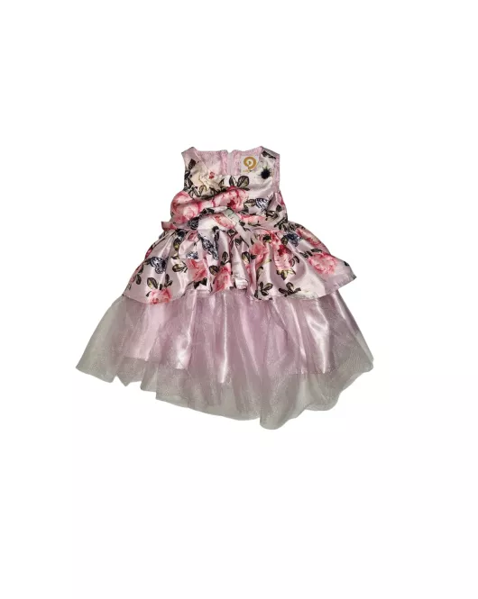 Sleeveless Dress Up Dress - Pink, Fashion Flower Print