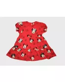 Ruffled Short Sleeve Dress Up Dress - Red, Fashion Minnie Mouse Print