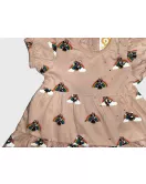 Ruffled Short Sleeve Dress Up Dress - Cherry Blossom Pink, Fashion Minnie Mouse Print