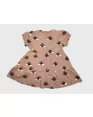 Ruffled Short Sleeve Dress Up Dress - Cherry Blossom Pink, Fashion Minnie Mouse Print