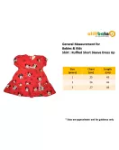 Ruffled Short Sleeve Dress Up Dress - Red, Fashion Minnie Mouse Print