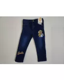 Jeans - Stretch Denim, Dark Blue, Barbie Embroidery