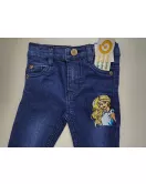 Jeans - Stretch Denim, Dark Blue, Barbie Embroidery