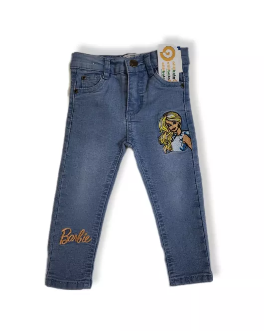 Jeans - Stretch Denim, Light Blue, Barbie Embroidery