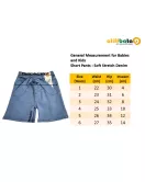 Short Pants - Stretch Denim, Light Blue 