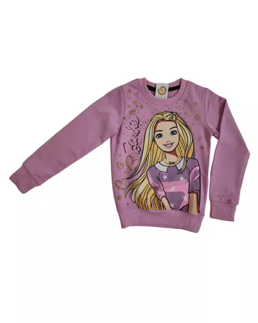 Sweater Long Sleeve- Lavender Rose, Fashion Barbie Print