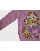 Sweater Long Sleeve- Lavender Rose, Fashion Barbie Print