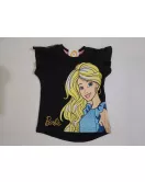Round Neck T-Shirt Short Sleeve With Print-Barbie