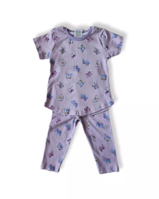 Short Sleeve Pyjama Set - Butterfly