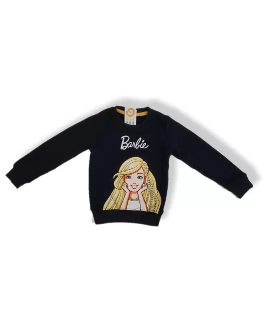 Sweater Long Sleeve- Dark Blue, Fashion Barbie Print