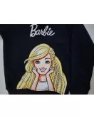 Sweater Long Sleeve- Dark Blue, Fashion Barbie Print