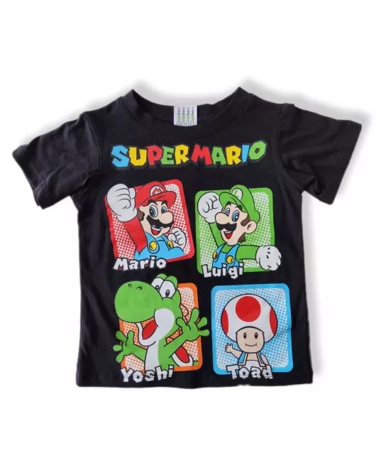 Round Neck T-Shirt With Print-Super Mario