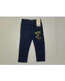 Jeans - Stretch Denim, Dark Blue, Mickey Mouse Embroidery