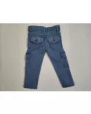 Jeans - Stretch Denim, Light Blue, Cargo Style